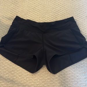 Lululemon black speed up shorts